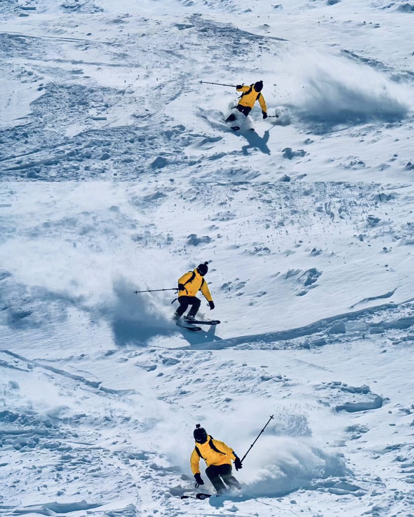 Exciting skiing