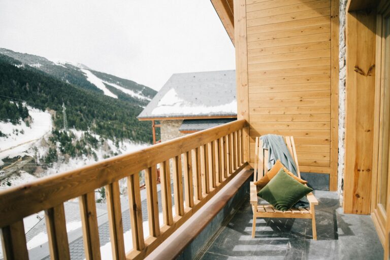 Split image contrasting Beaver Mountain and Beaver Creek: rustic Utah lodge vs luxury Colorado ski village-photo-by-pexels